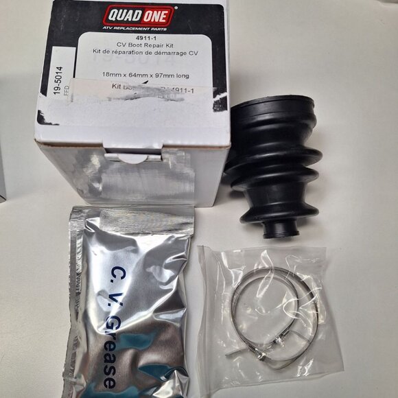 Quad One CV Boot Kit 4911-1 Repair Replacement Grease Rubber Honda Yamaha Suzuki - Picture 1 of 9